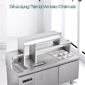 Quầy Pha chế + tủ lạnh + khay topping 1m2/1m5/1m8