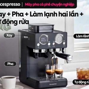 Máy pha cà phê Sincespresso 5550 bán tự động tích hợp xay + pha nóng lạnh kép